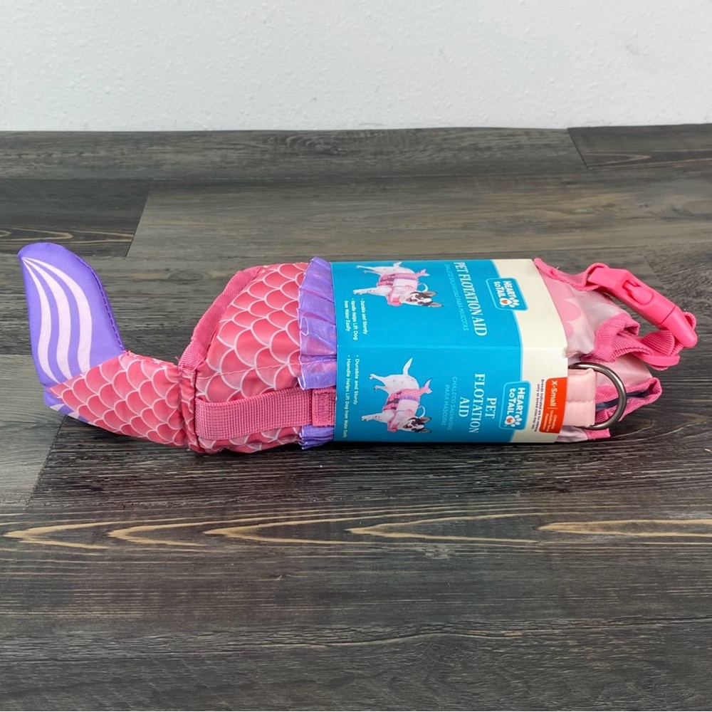 NWT tags, Heart to Tail mermaid Pet Dog Flotation Aid size XS